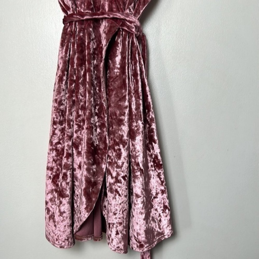 Show Me Your Mumu Andrea Crushed Velvet Wrap Dress S - Picture 4 of 11